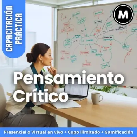 Cómo mejorar la toma de decisiones en mi empresa; Curso de técnicas para desarrollar el pensamiento crítico; Capacitación en pensamiento crítico para resolución de problemas; Entrenamiento para estimular el pensamiento crítico continuo en equipos; Aplicaciones prácticas del pensamiento crítico en el ámbito laboral; Herramientas para facilitar el pensamiento crítico en la empresa; Desarrollo de liderazgo estratégico a través del pensamiento crítico, Taller de pensamiento crítico para potenciar la resolución de problemas