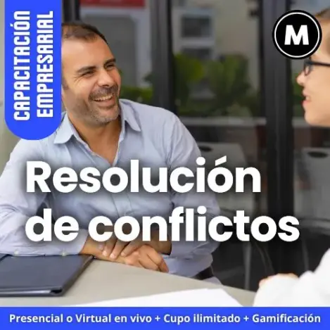 Cómo resolver conflictos laborales en mi empresa; Curso de estrategias de negociación frente a conflictos en el trabajo; Capacitación para prevenir el combate ante un conflicto laboral; Entrenamiento en habilidades para la gestión de conflictos interpersonales; Causas frecuentes de los conflictos laborales y cómo abordarlos, Taller para identificar y definir conflictos en el ámbito empresarial<br /><br />; Mejores prácticas para fortalecer la cultura organizacional a través de la resolución de conflictos; Errores comunes al enfrentar un conflicto en el equipo de trabajo