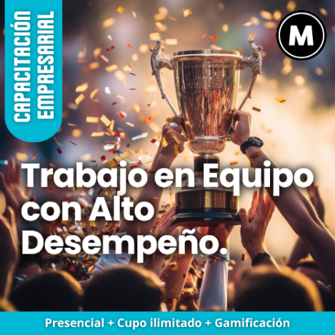 Cómo construir equipos de alto desempeño en mi empresa; Curso de herramientas de trabajo colaborativo para equipos; Capacitación sobre las 5C del trabajo en equipo efectivo; Entrenamiento para optimizar la fluidez de equipos de trabajo; Beneficios del trabajo en equipo para la productividad empresarial; Taller de co-creación y mejora de equipos de alto rendimiento, Métodos de interacción colectiva para mejorar la calidad de vida laboral; Importancia del trabajo en equipo en el cumplimiento de objetivos